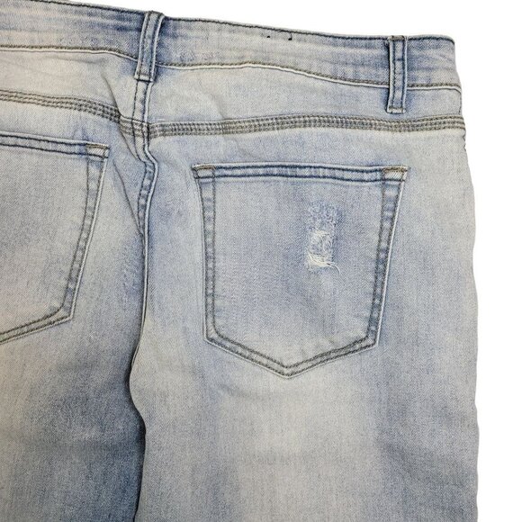 Harlow Boyfriend Jeans Light Wash Distressed Womens 30 Regular Fit Low Rise - Picture 10 of 11